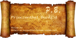 Princzenthal Buzád névjegykártya
